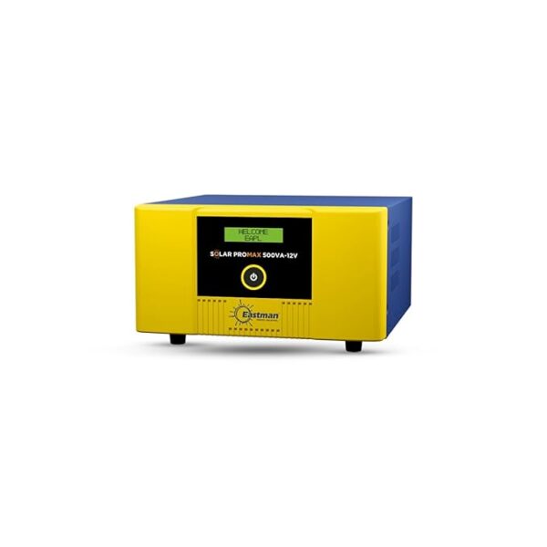 Eastman Solar Pro 500VA/12V (MMPT) Off Grid Solar Inverter with Utility Power Factor Watt=VA, 43% More Loading Capacity